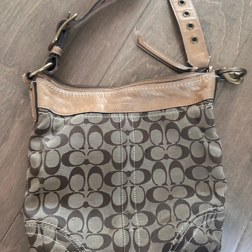 Coach Brown Signature Shoulder Bag